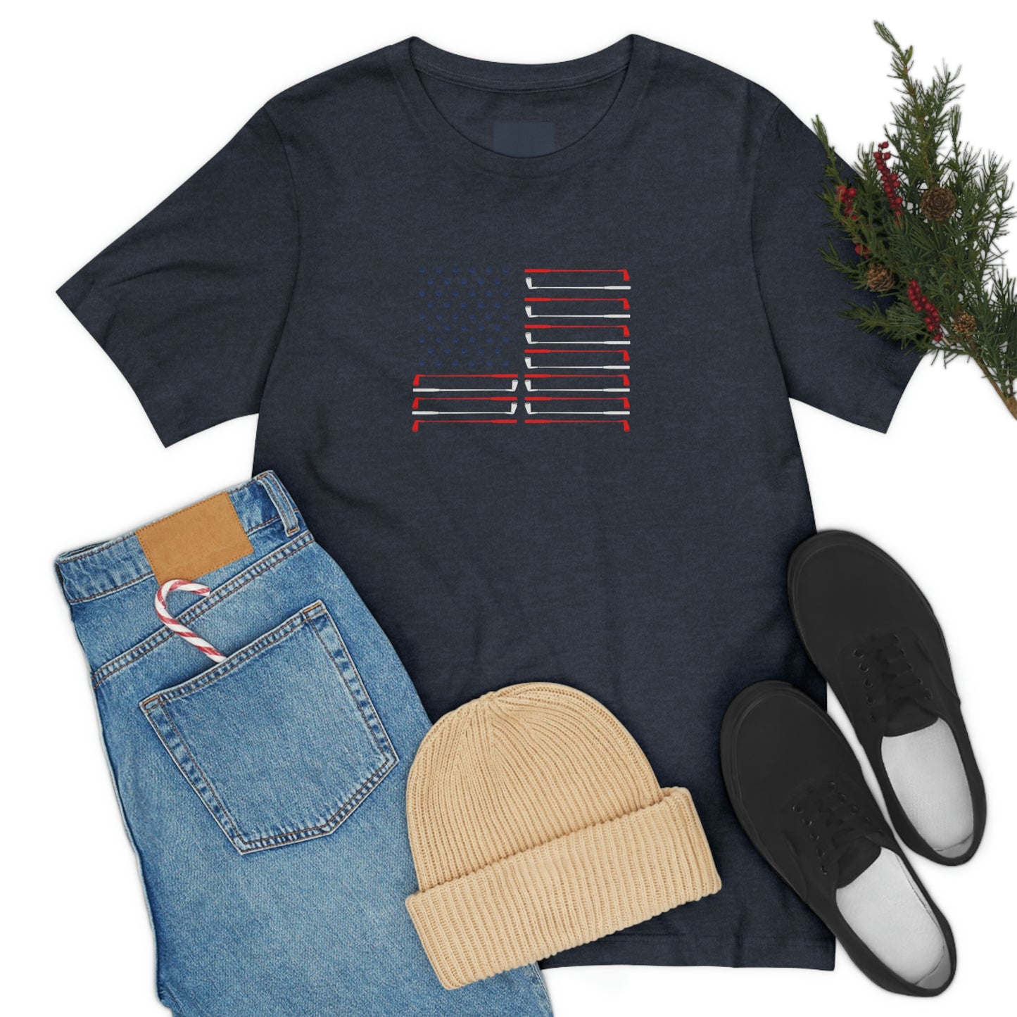 US Flag Unisex Jersey Short Sleeve Tee