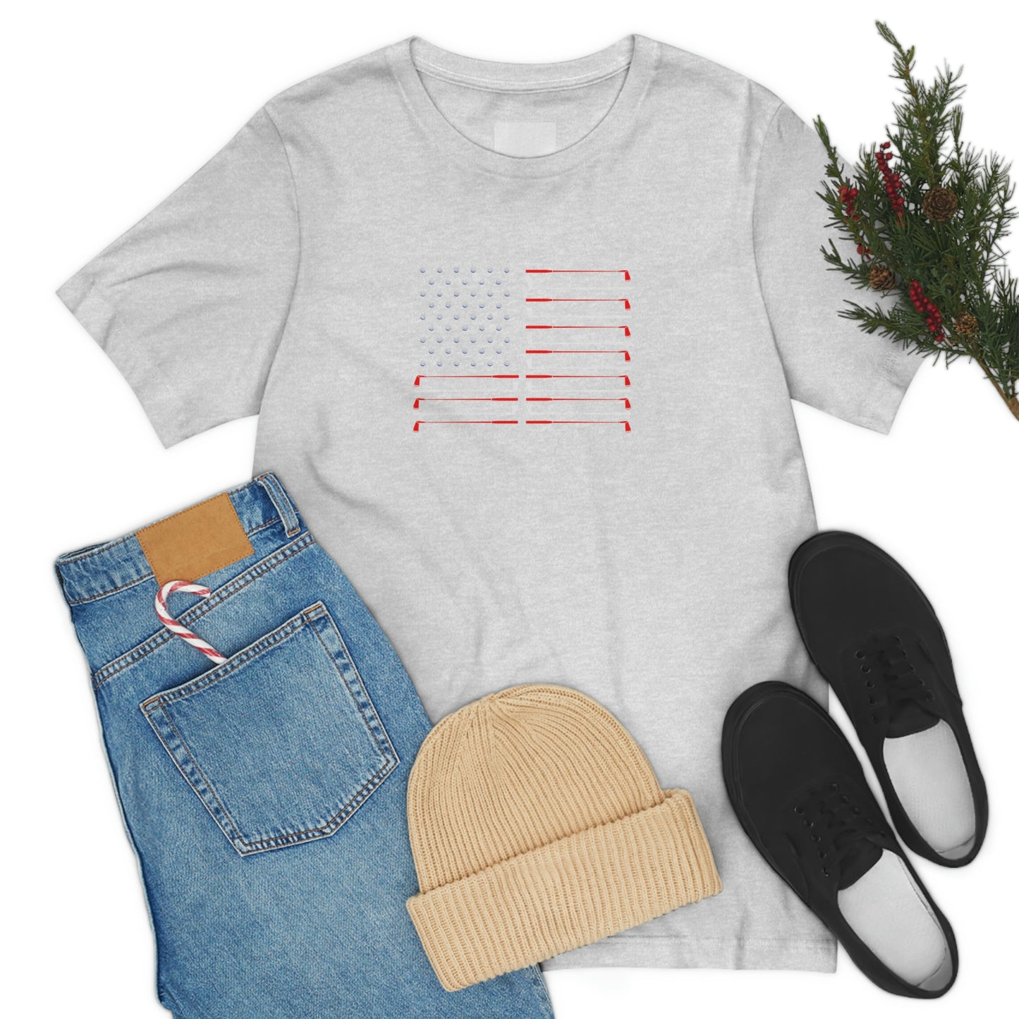 US Flag Unisex Jersey Short Sleeve Tee