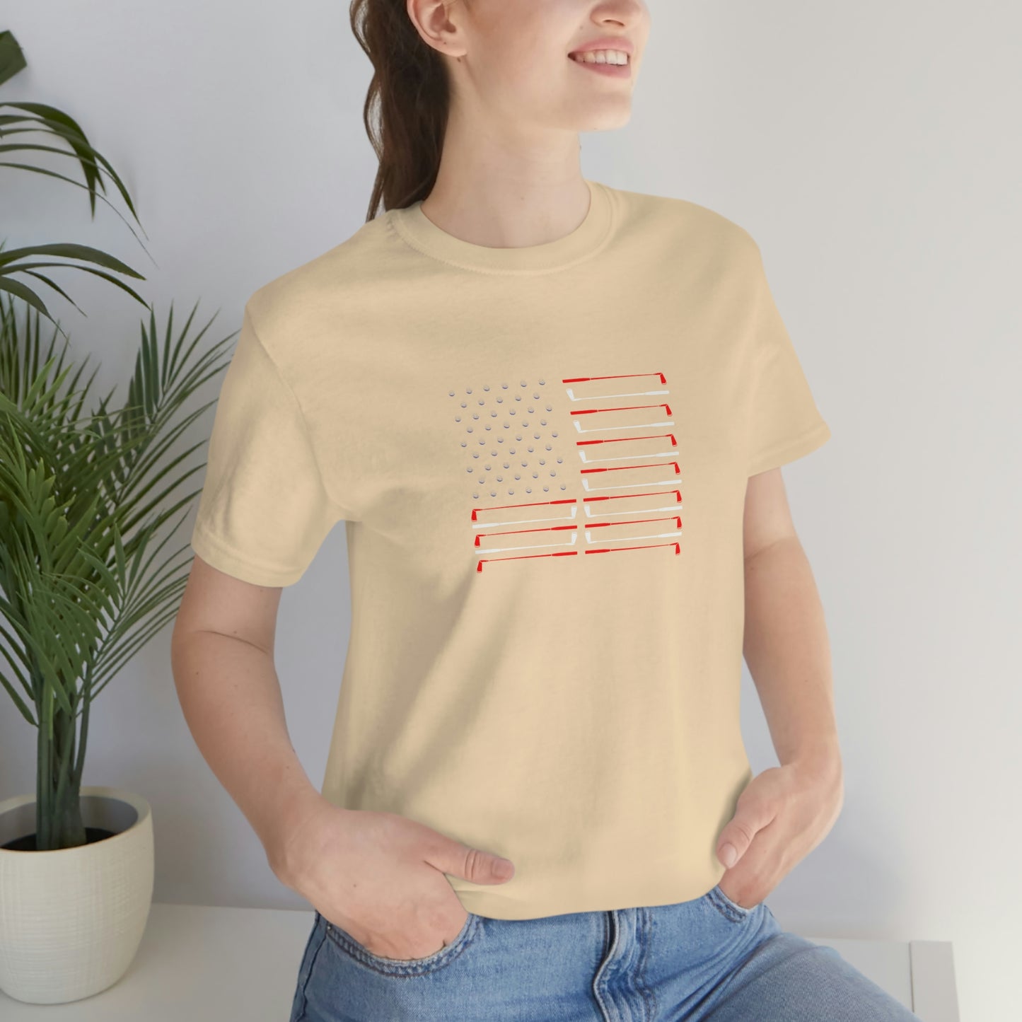 US Flag Unisex Jersey Short Sleeve Tee