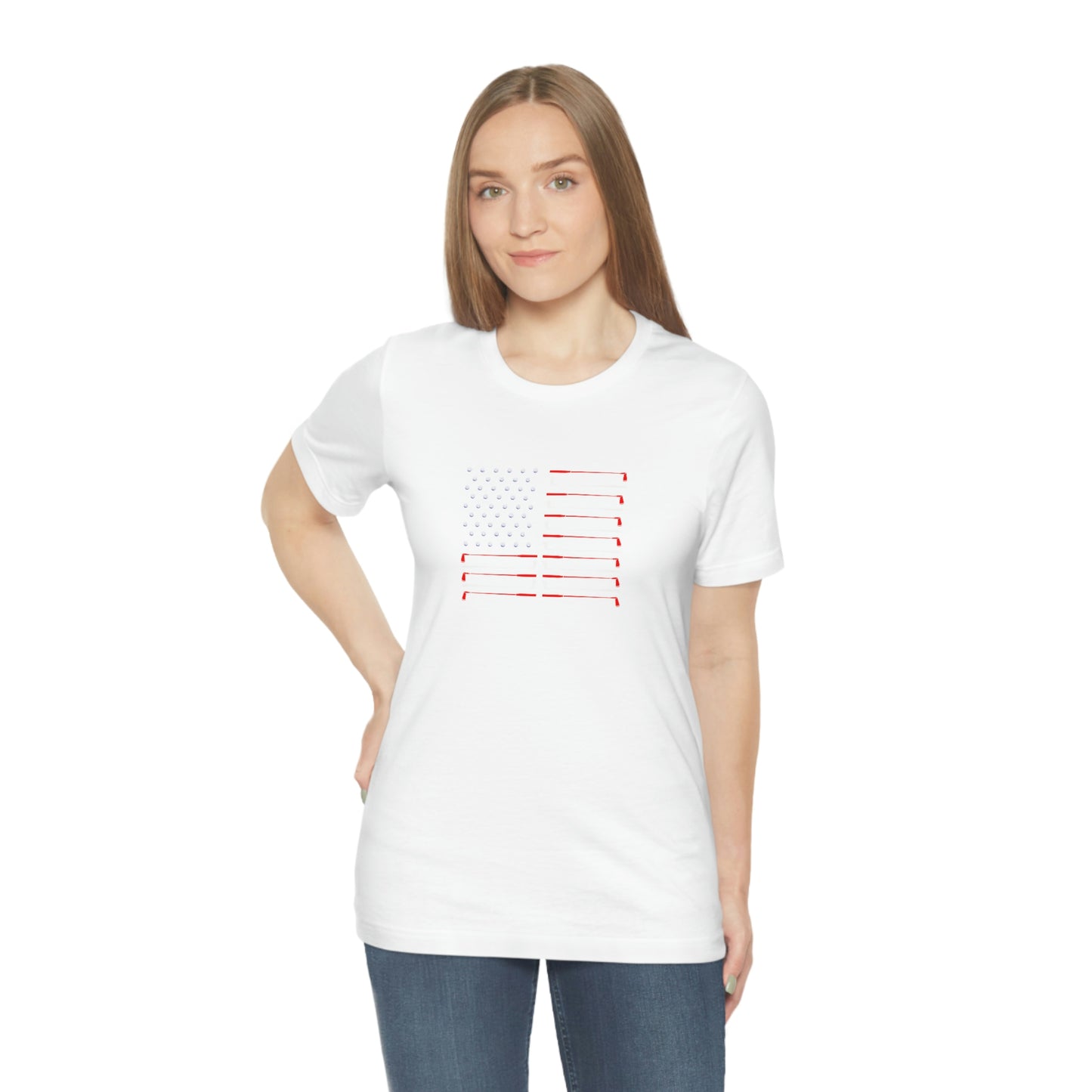 US Flag Unisex Jersey Short Sleeve Tee