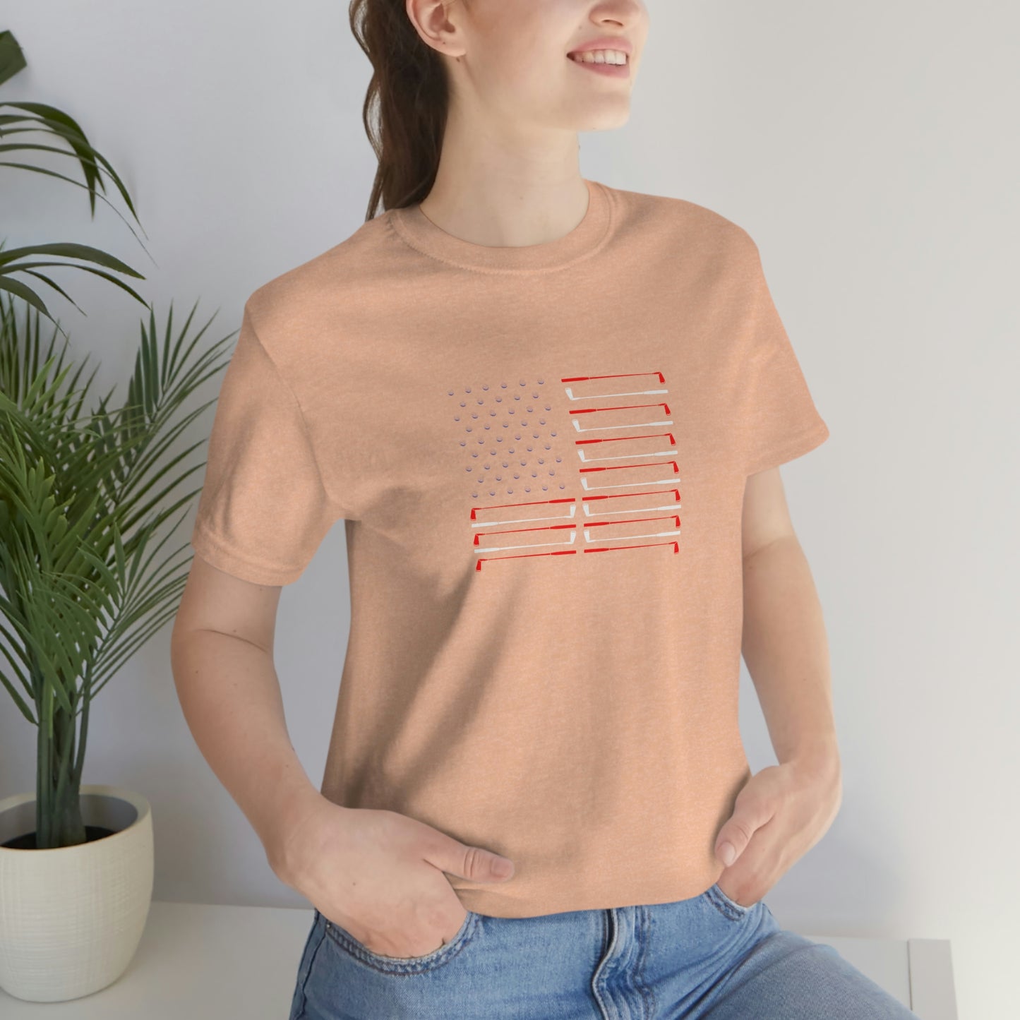 US Flag Unisex Jersey Short Sleeve Tee