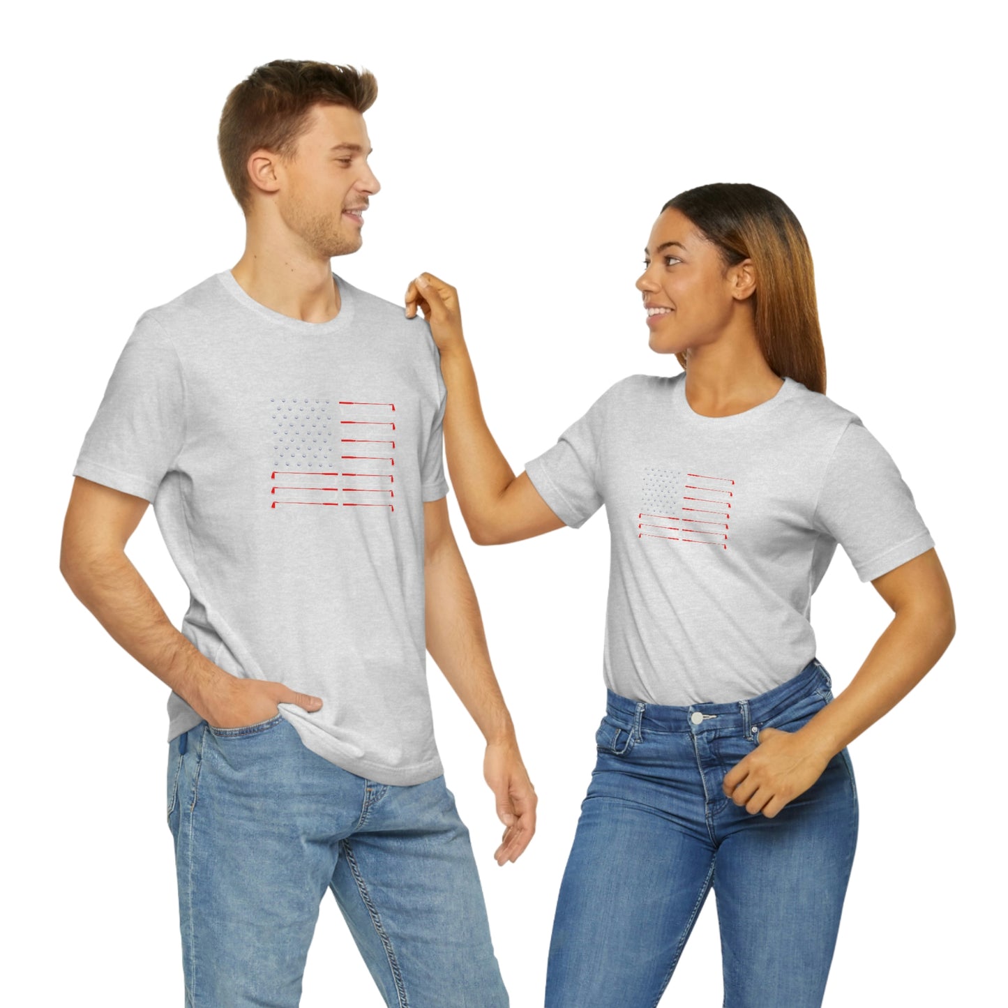 US Flag Unisex Jersey Short Sleeve Tee