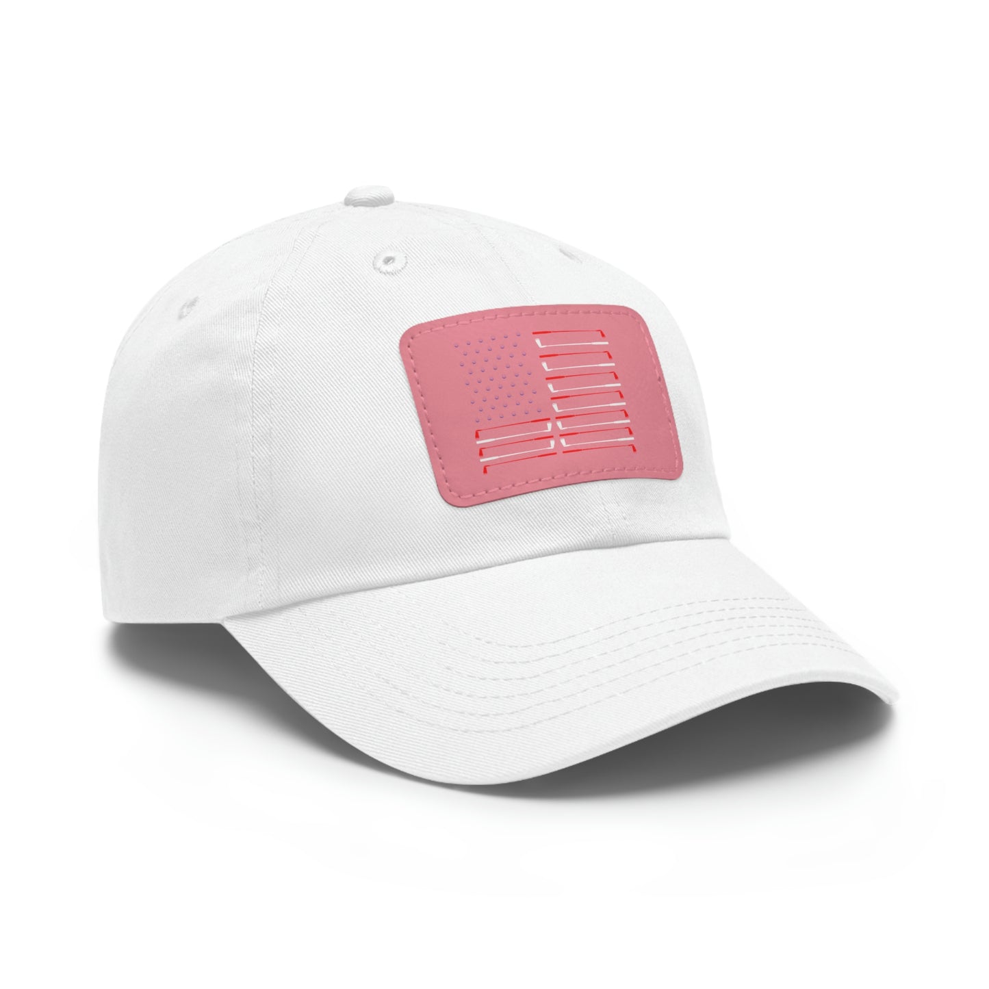 American Flag Dad Hat with Leather Patch