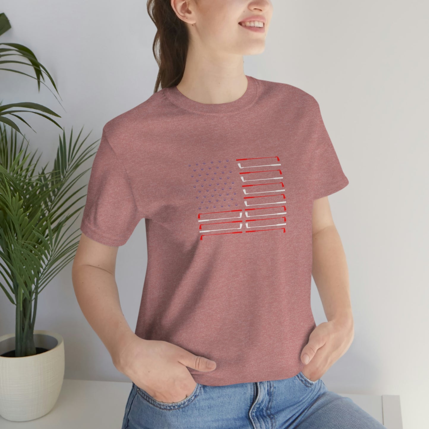 US Flag Unisex Jersey Short Sleeve Tee