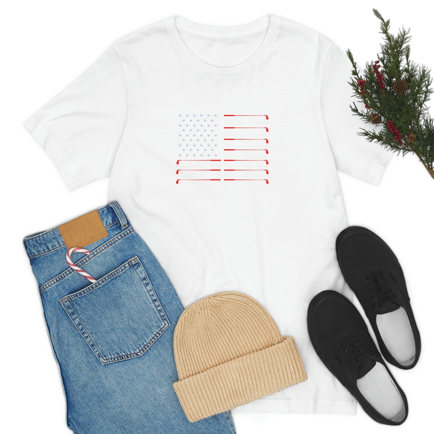 US Flag Unisex Jersey Short Sleeve Tee