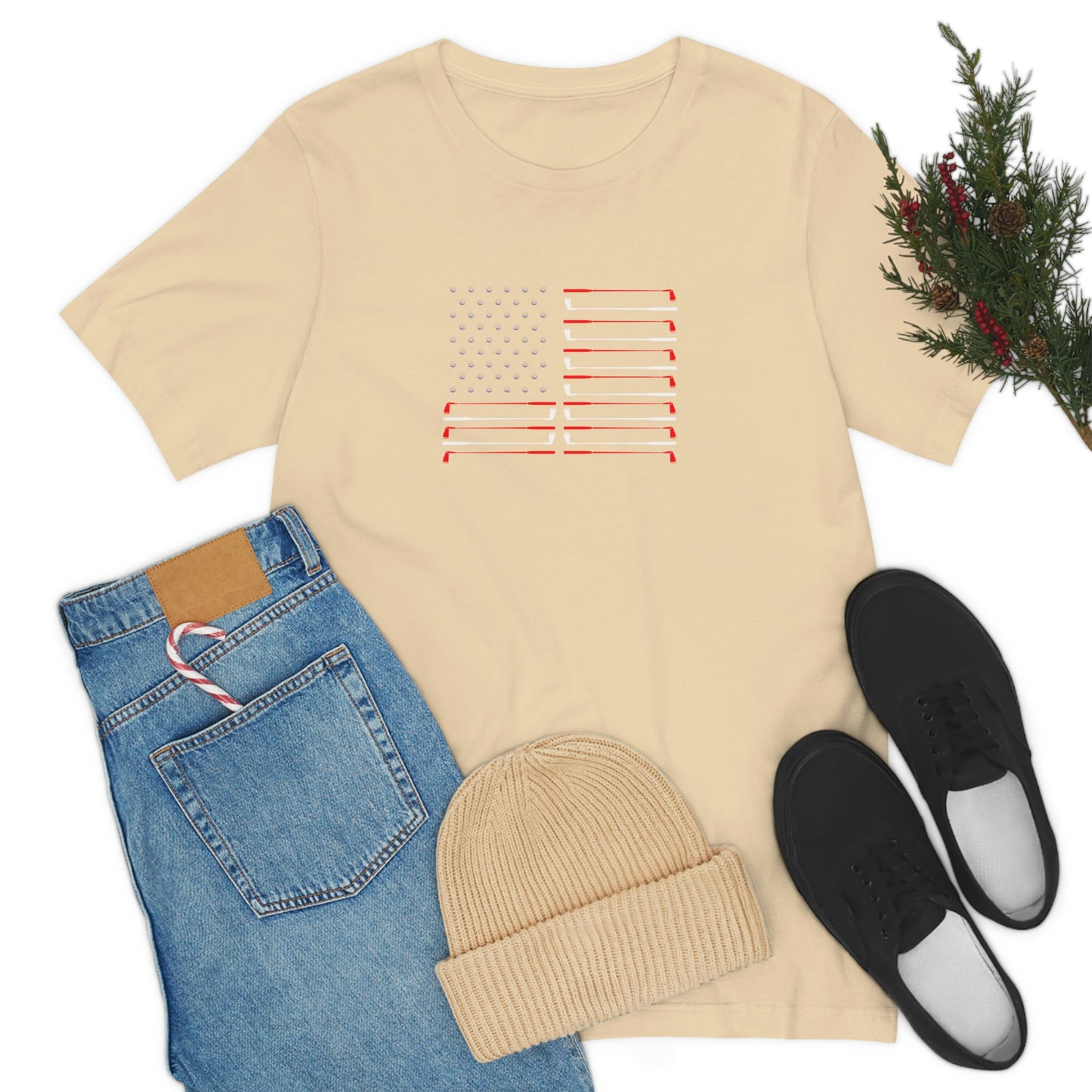 US Flag Unisex Jersey Short Sleeve Tee