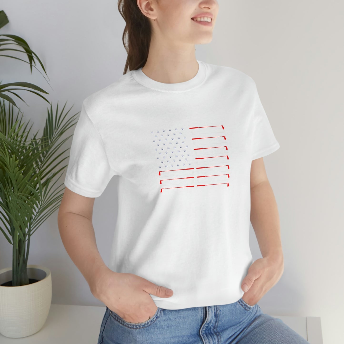 US Flag Unisex Jersey Short Sleeve Tee