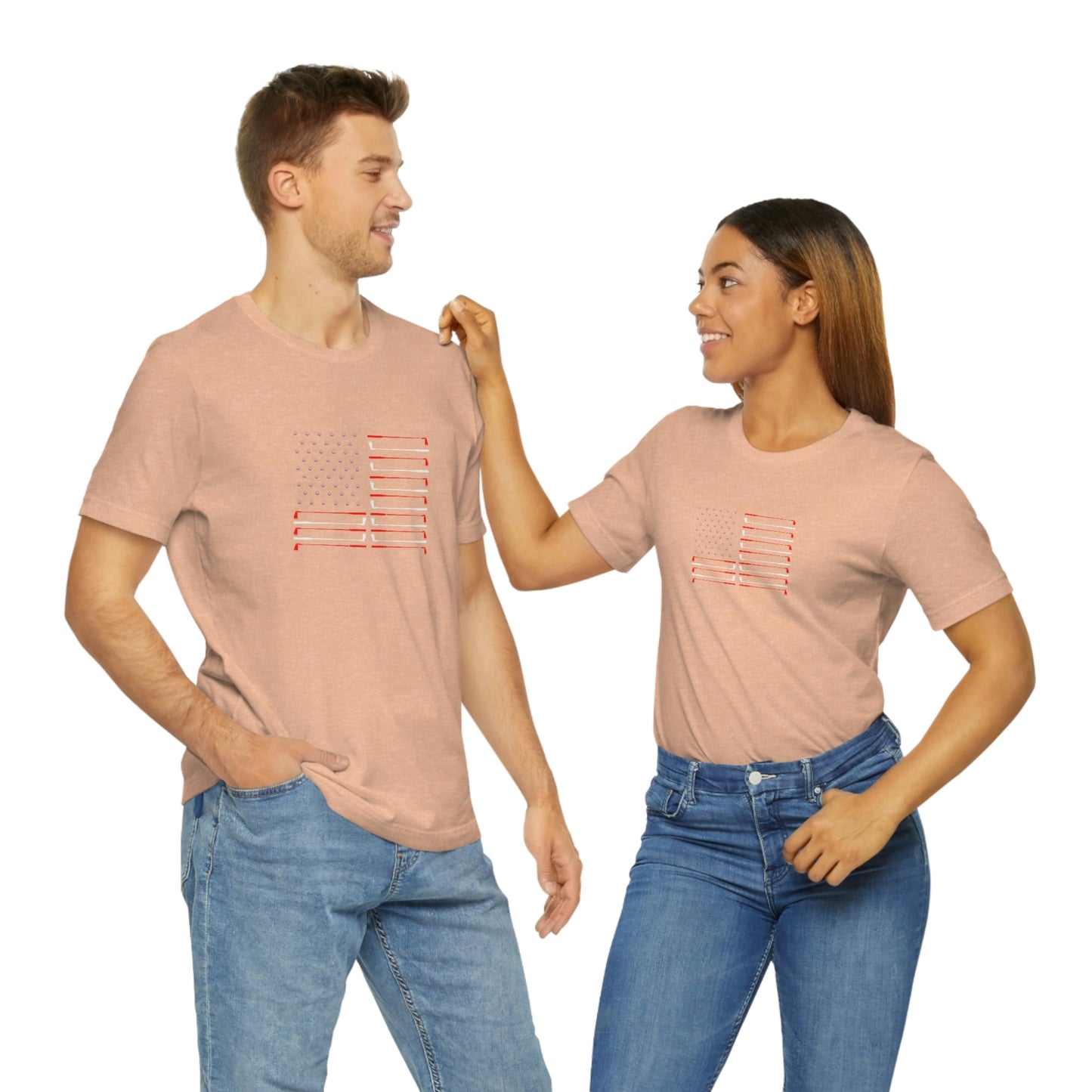 US Flag Unisex Jersey Short Sleeve Tee