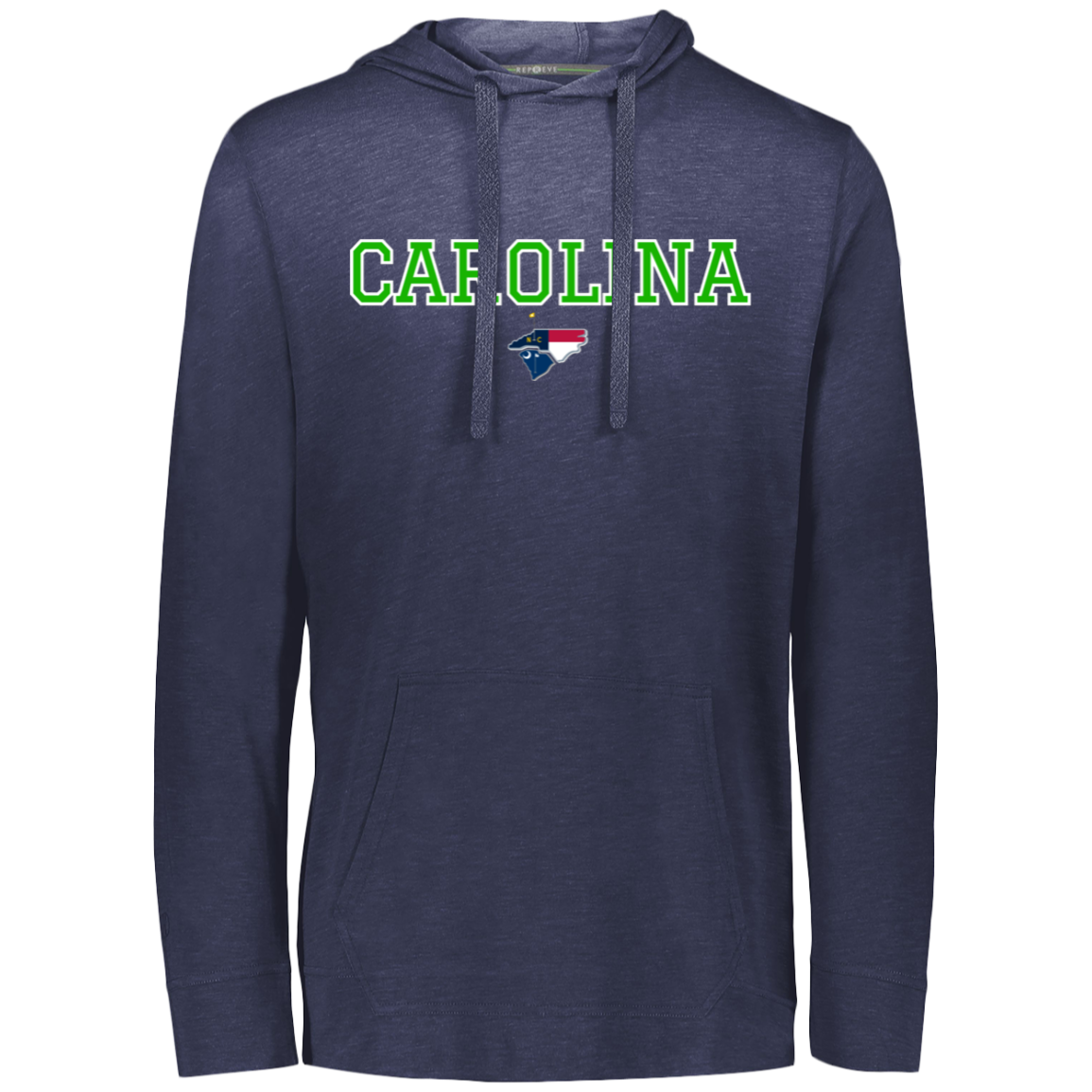 Carolina Block Eco Triblend T-Shirt Hoodie