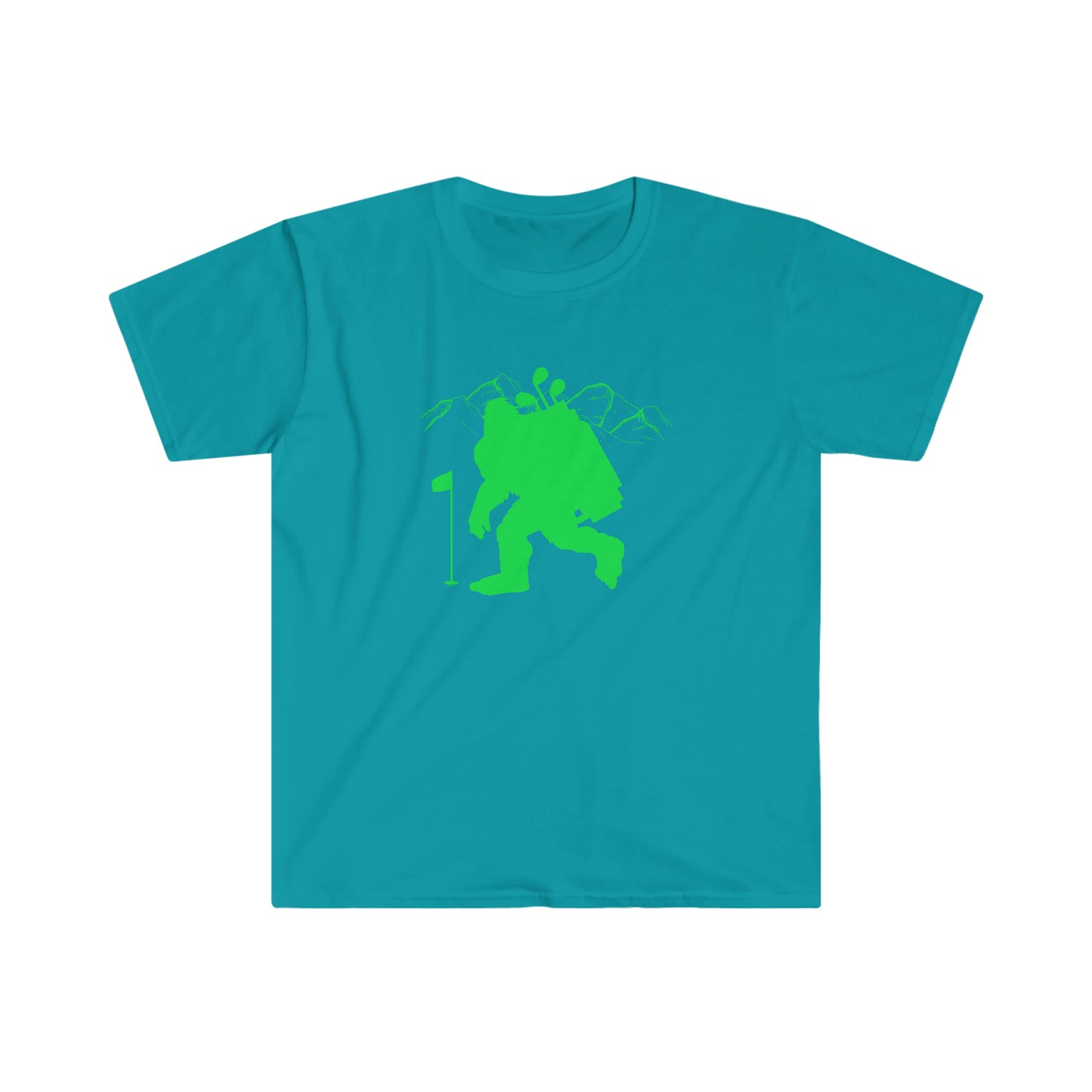 Golfin' Bigfoot Unisex Softstyle T-Shirt