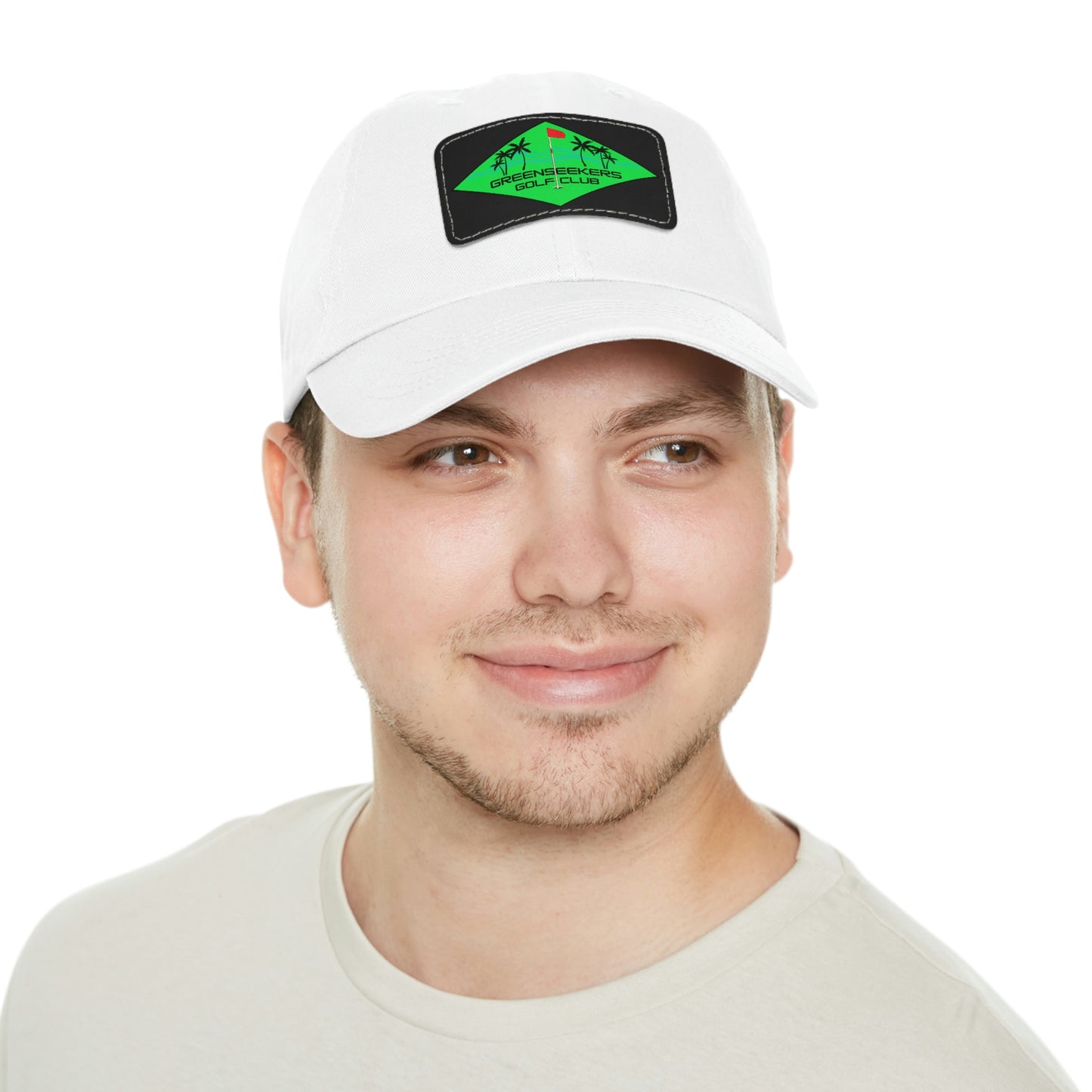 Greenseekers Beach Dad Hat with Leather Patch