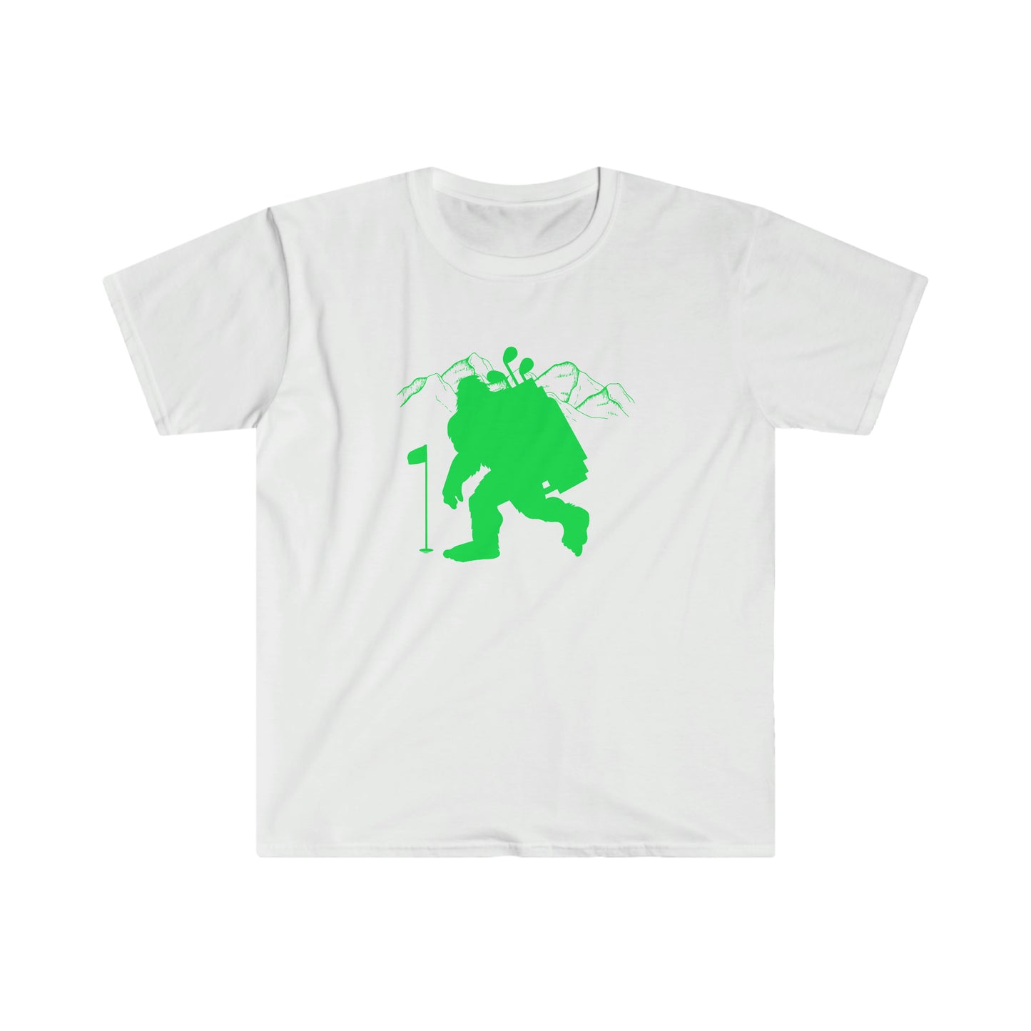 Golfin' Bigfoot Unisex Softstyle T-Shirt