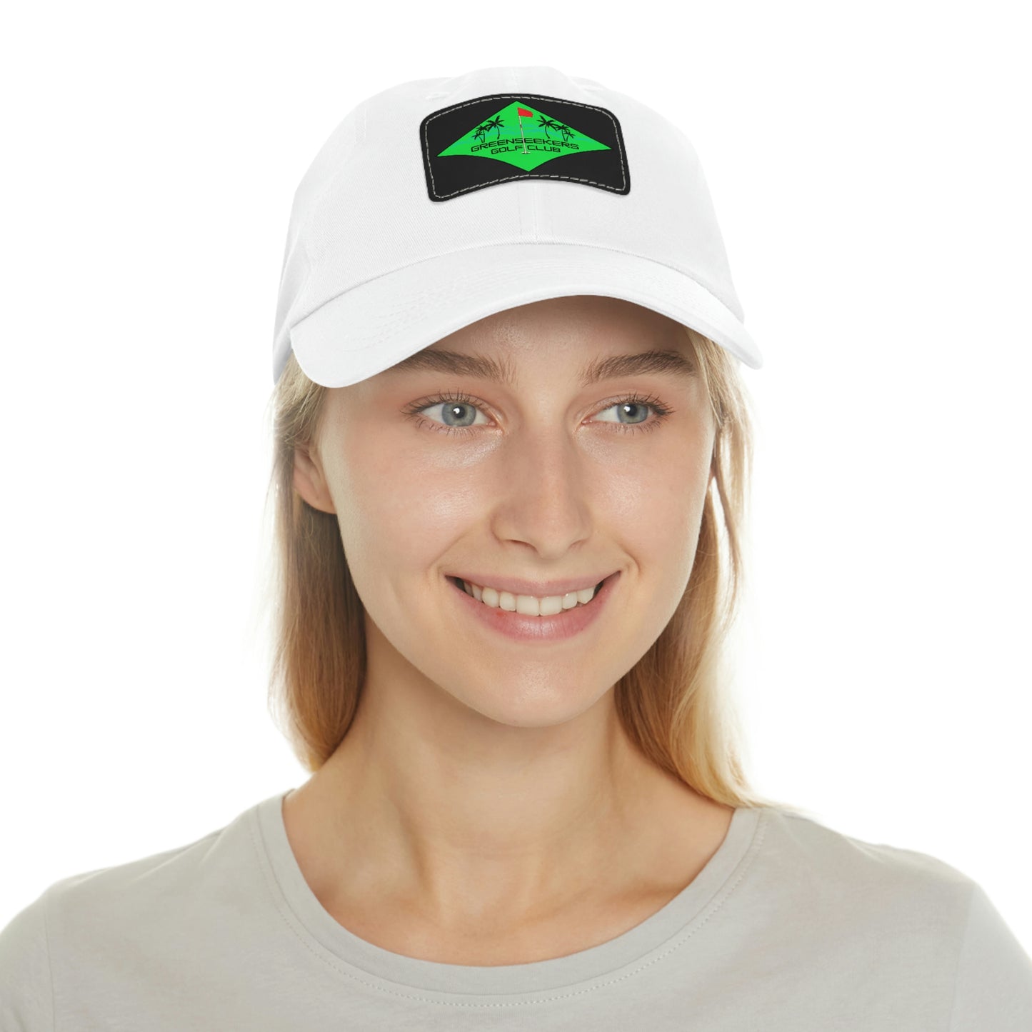 Greenseekers Beach Dad Hat with Leather Patch