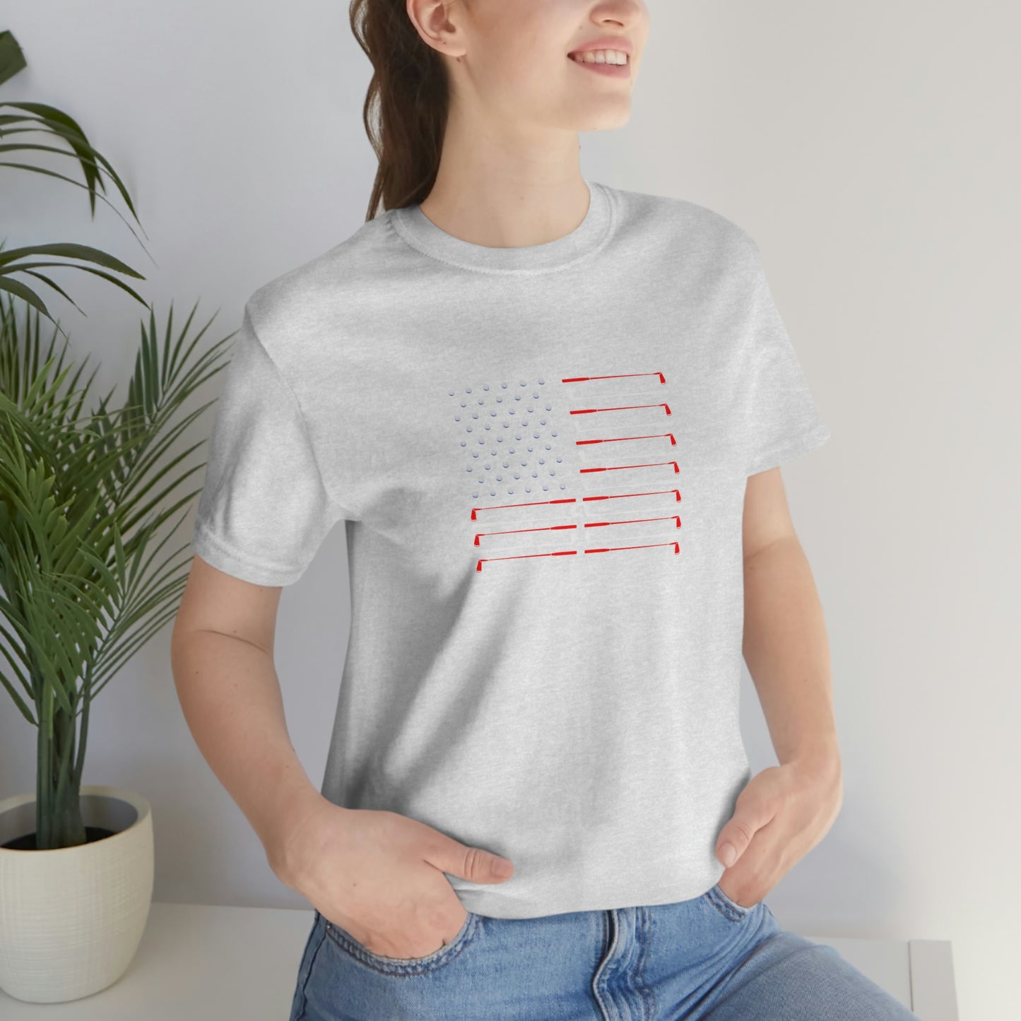 US Flag Unisex Jersey Short Sleeve Tee