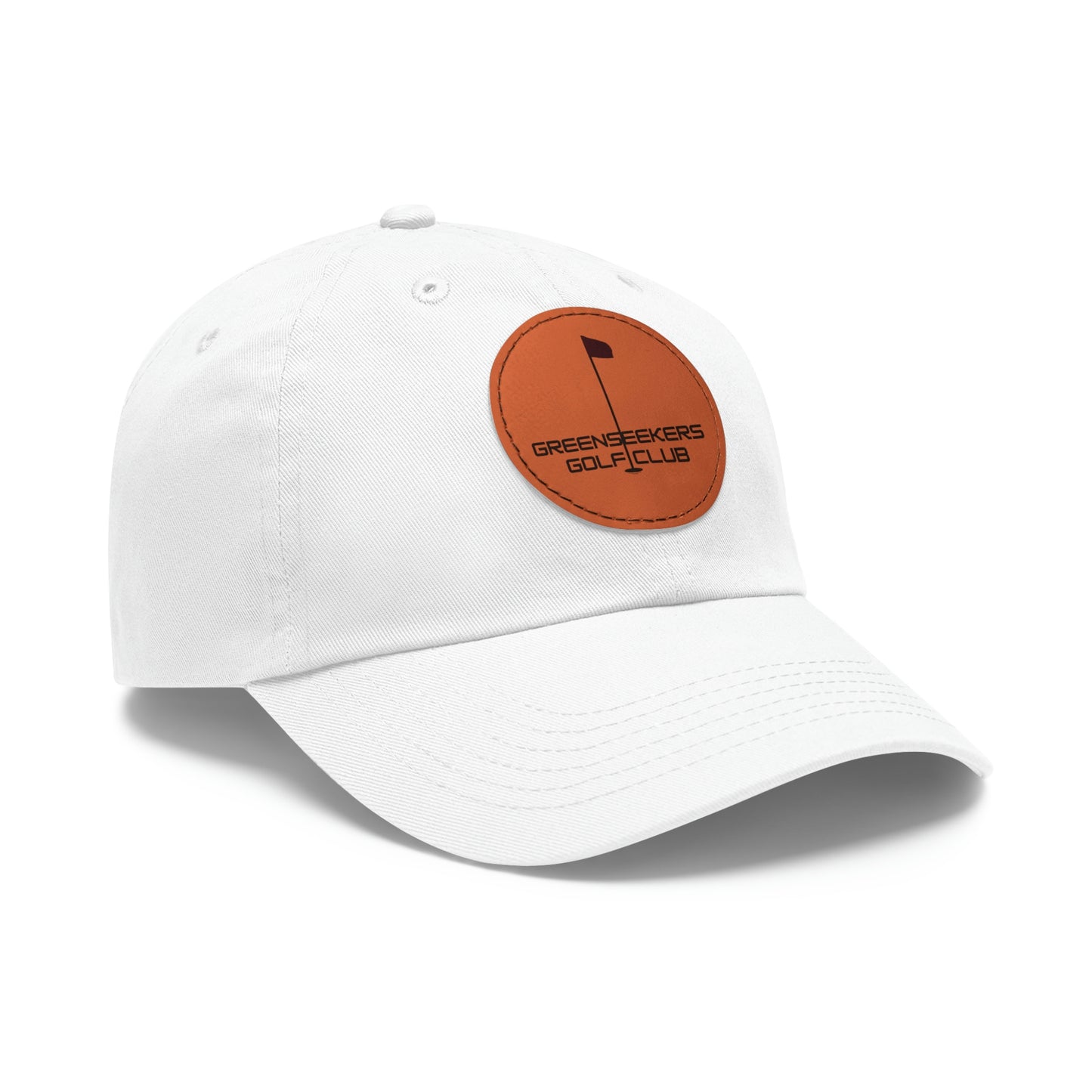 Golf Hat with Leather Patch (Round)