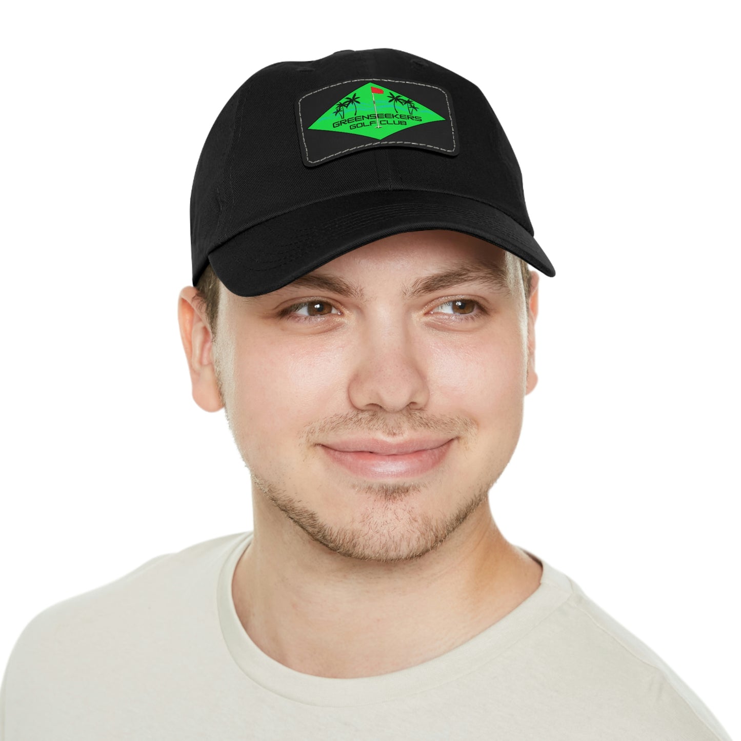 Greenseekers Beach Dad Hat with Leather Patch