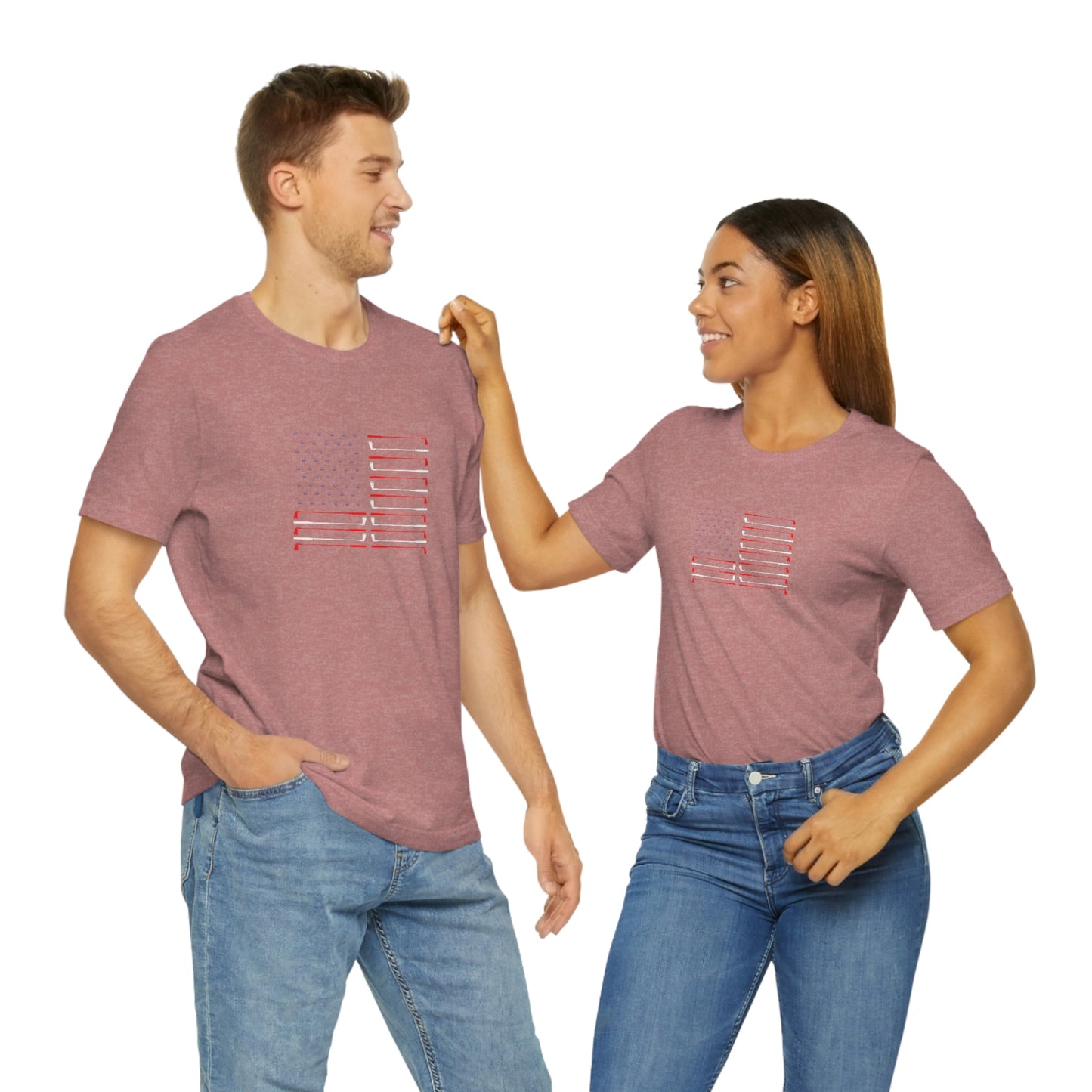 US Flag Unisex Jersey Short Sleeve Tee