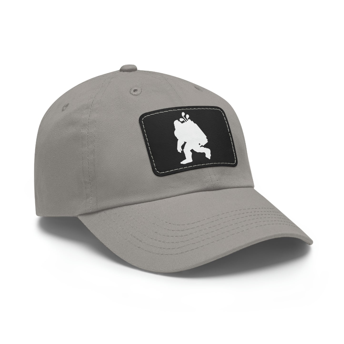 Golfin' Bigfoot Dad Hat with Leather Patch