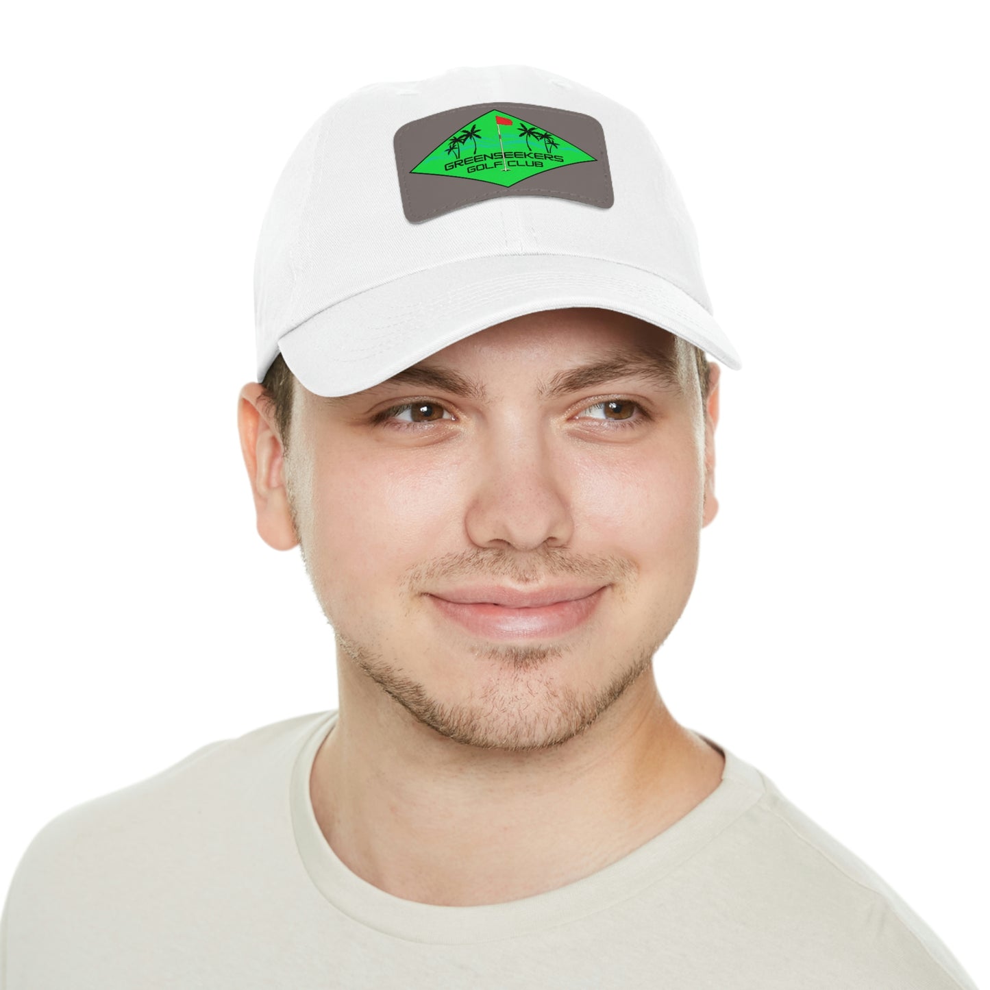 Greenseekers Beach Dad Hat with Leather Patch