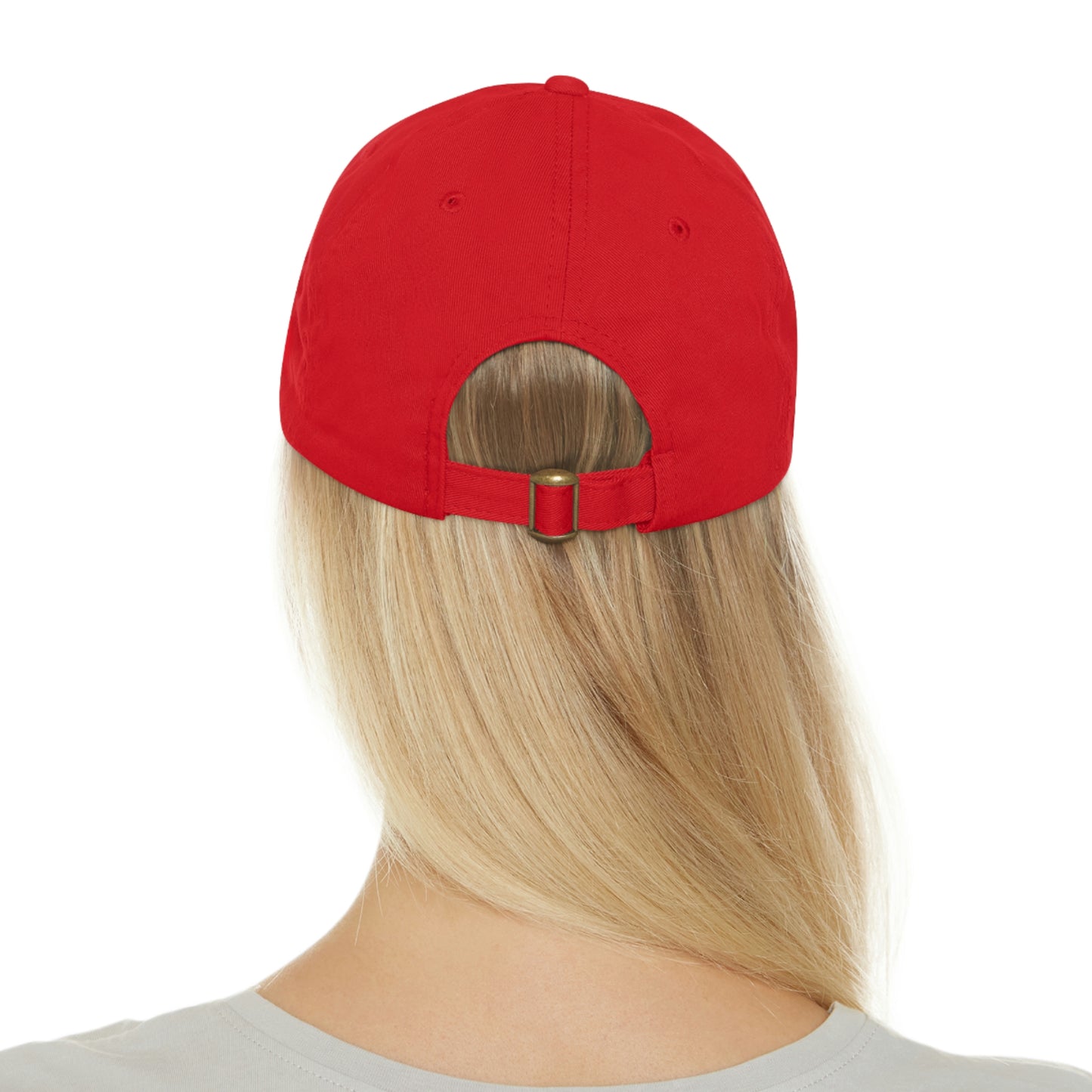 American Flag Dad Hat with Leather Patch
