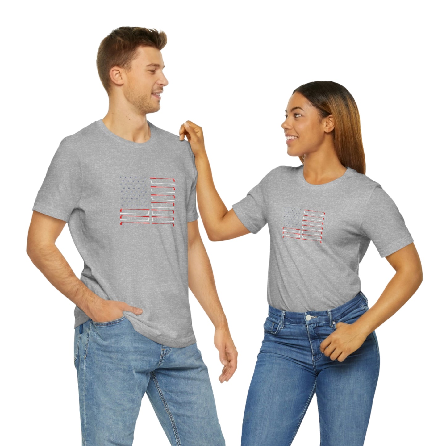 US Flag Unisex Jersey Short Sleeve Tee