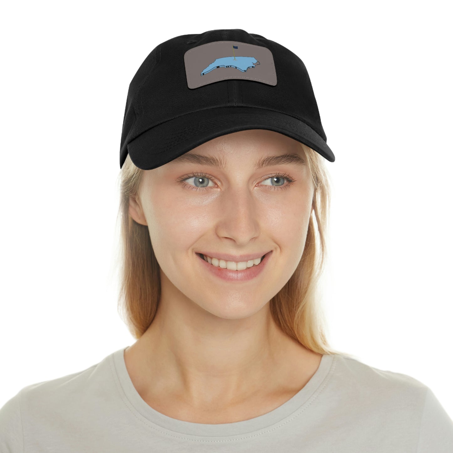 Heels Dad Hat with Leather Patch