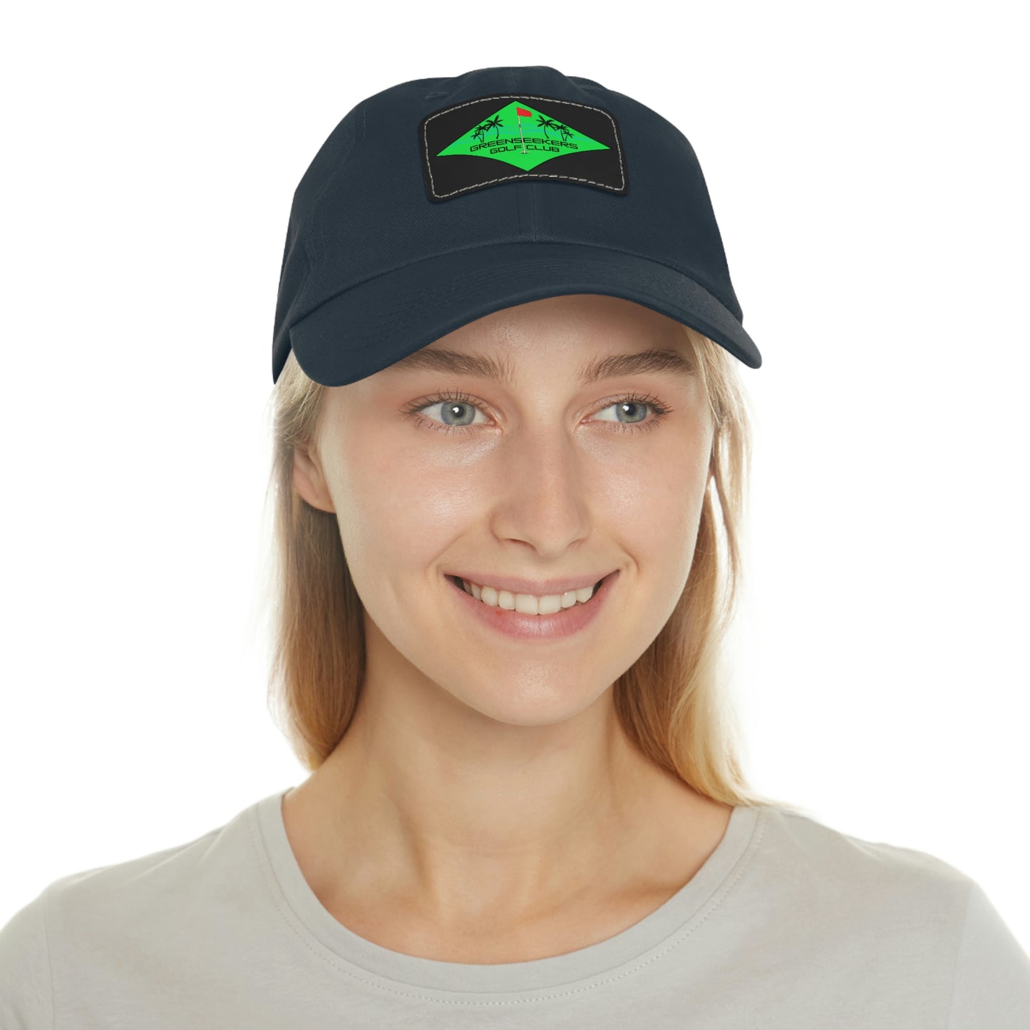 Greenseekers Beach Dad Hat with Leather Patch