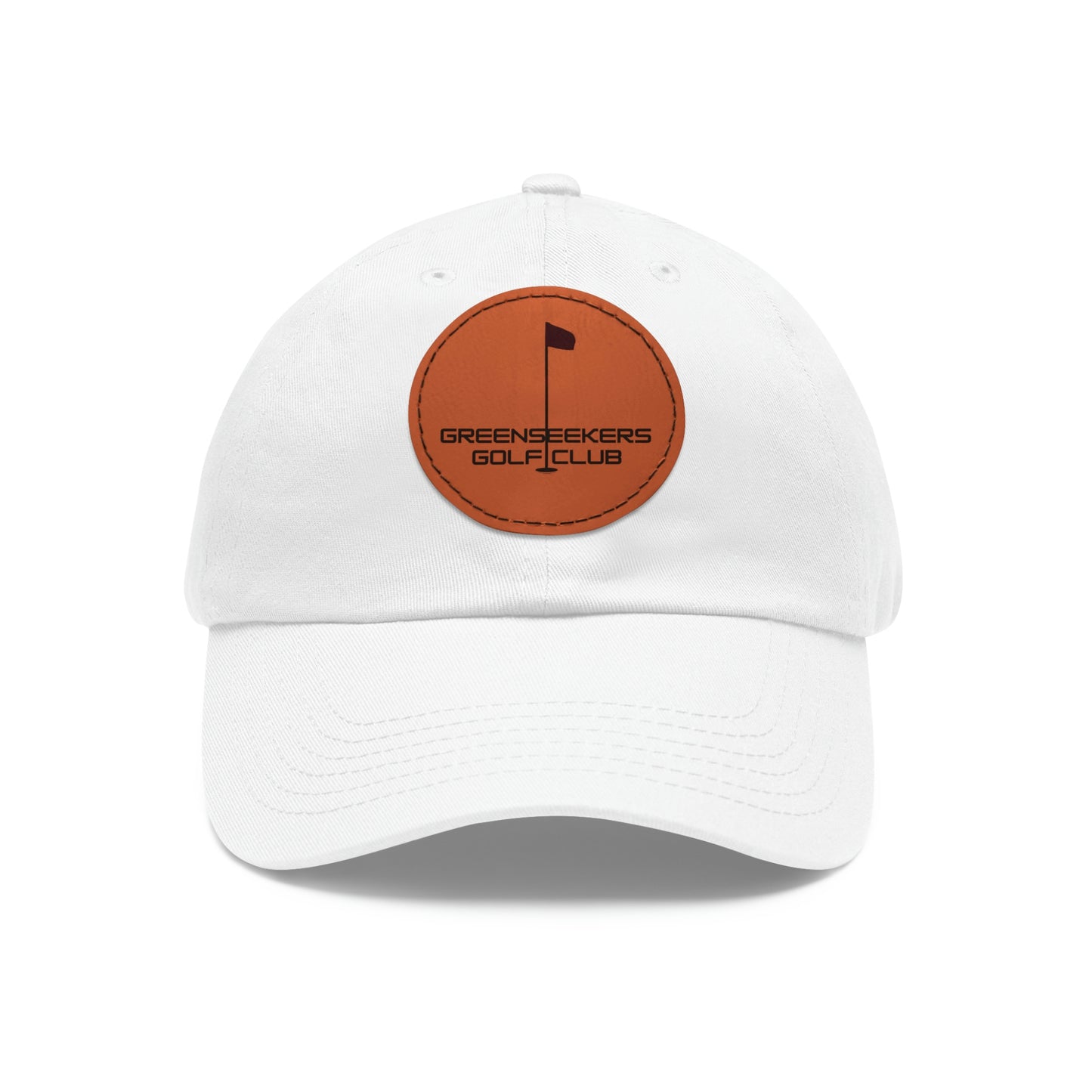 Golf Hat with Leather Patch (Round)