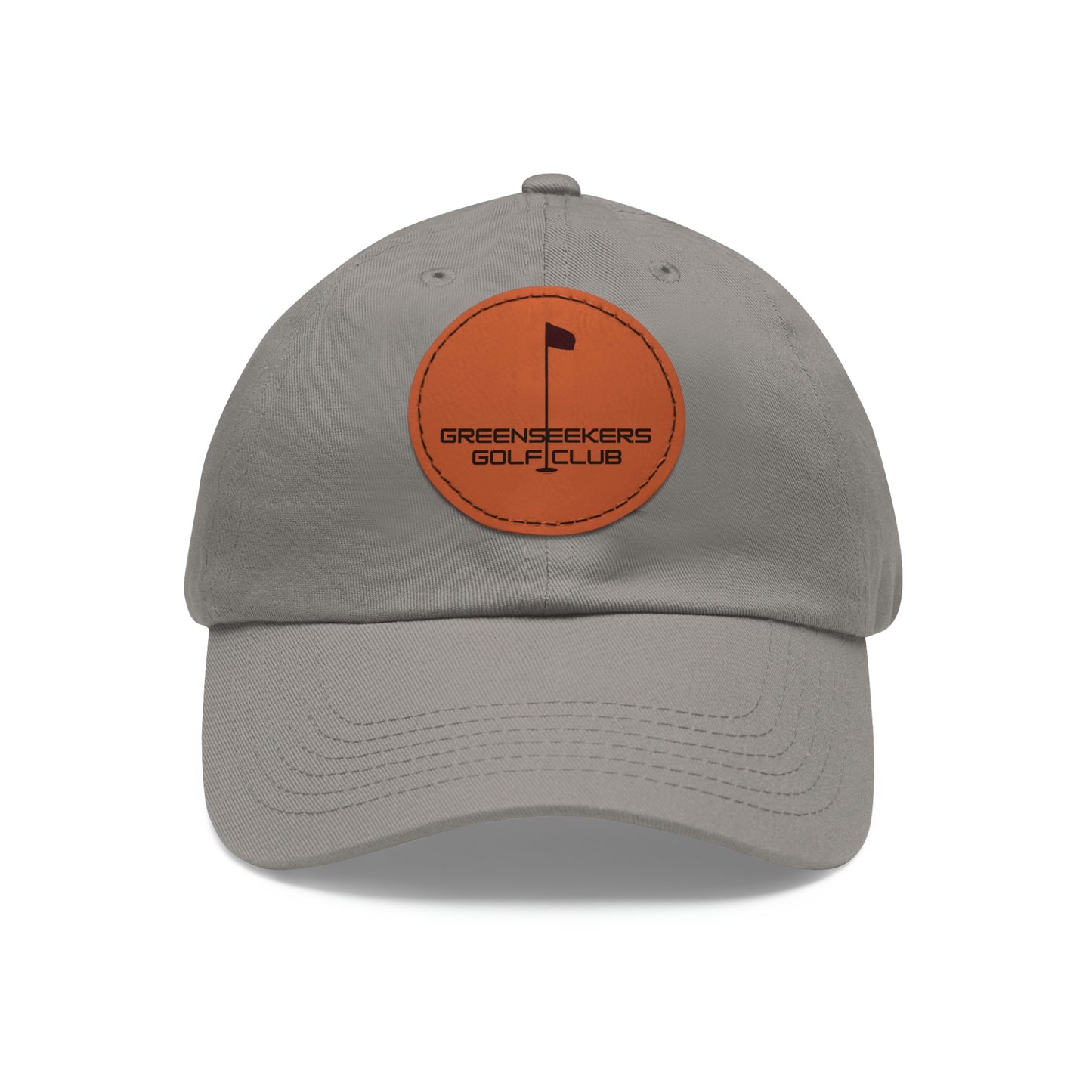 Golf Hat with Leather Patch (Round)