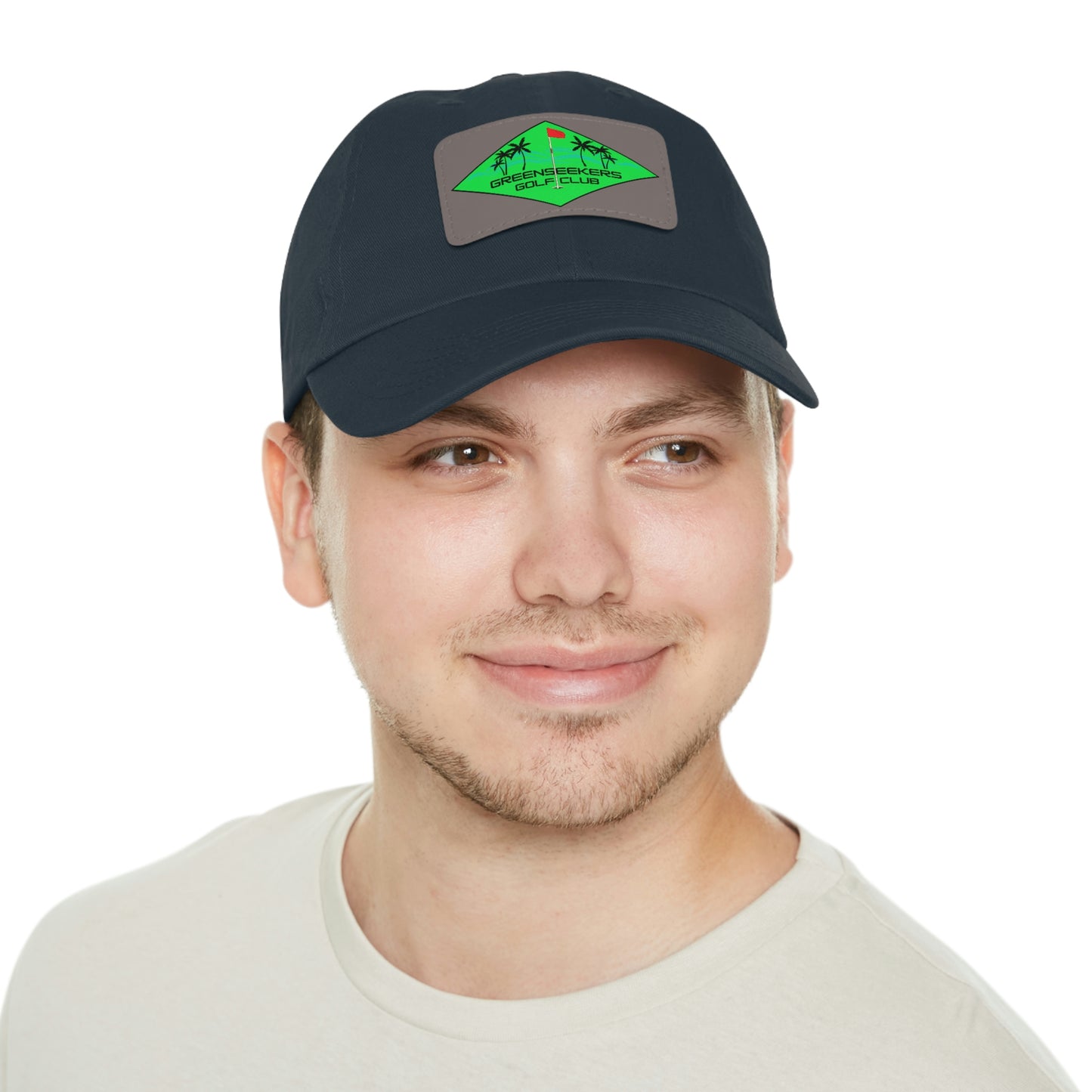 Greenseekers Beach Dad Hat with Leather Patch