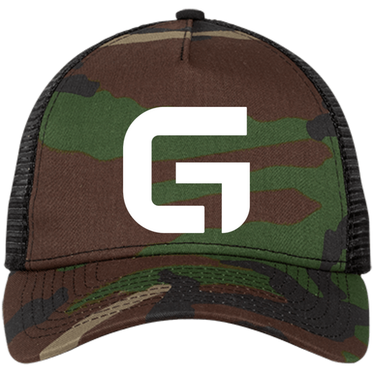 G Logo Embroidered Snapback Trucker Cap