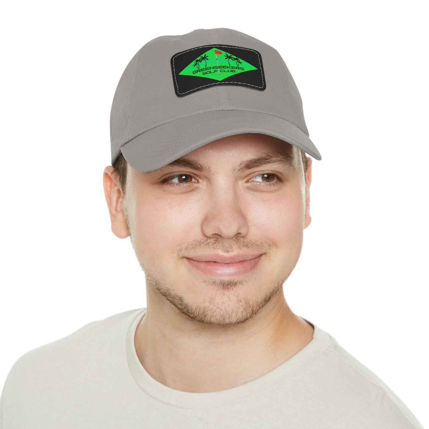 Greenseekers Beach Dad Hat with Leather Patch