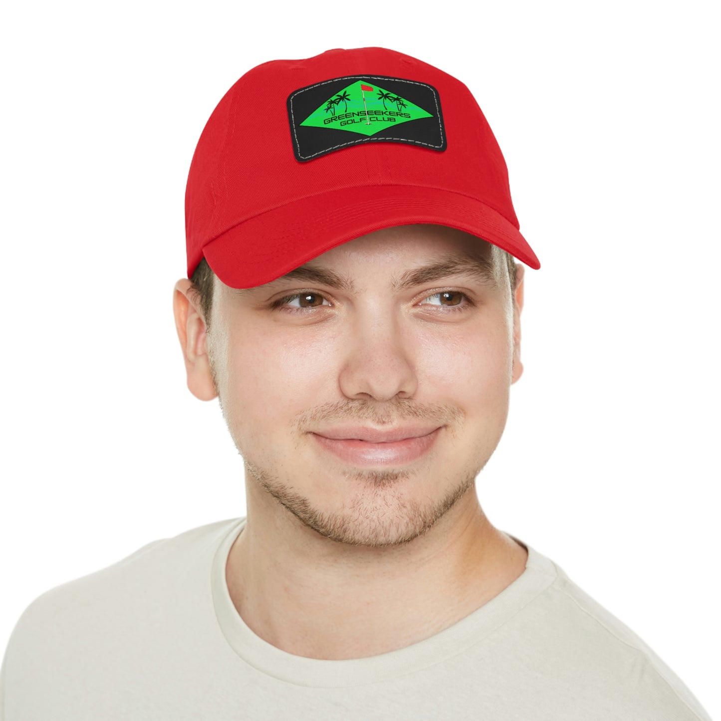 Greenseekers Beach Dad Hat with Leather Patch