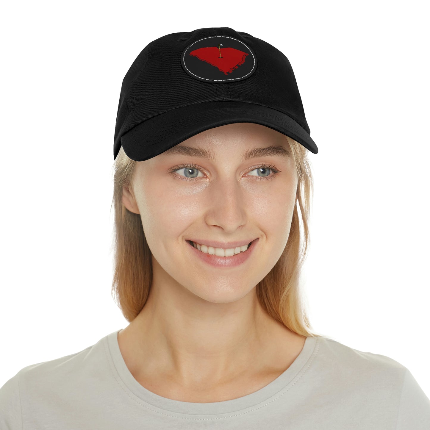 Go Cocks Hat with Leather Patch (Round)