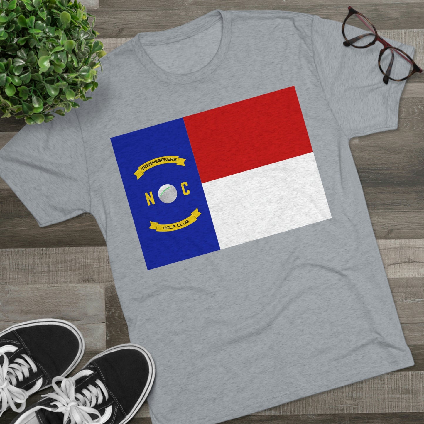 NC Flag Unisex Tri-Blend Crew Tee