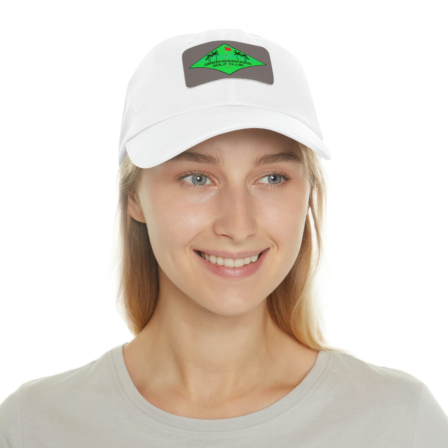 Greenseekers Beach Dad Hat with Leather Patch