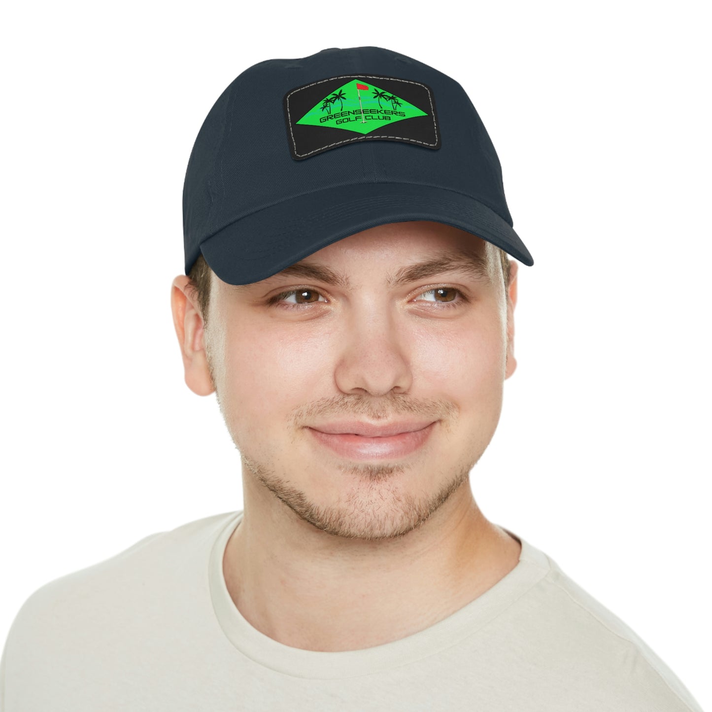 Greenseekers Beach Dad Hat with Leather Patch