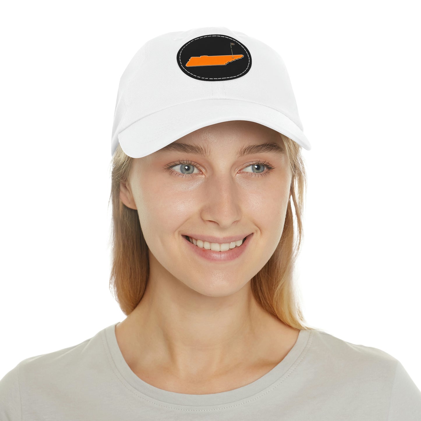 Rocky Top Hat with Leather Patch (Round)