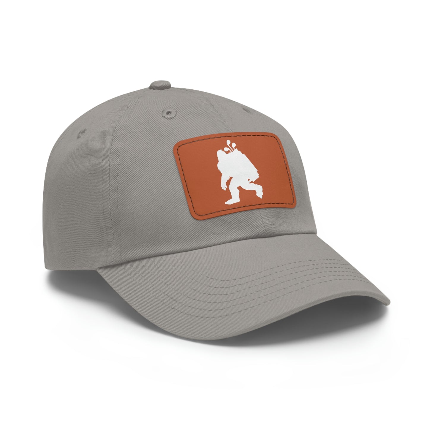 Golfin' Bigfoot Dad Hat with Leather Patch