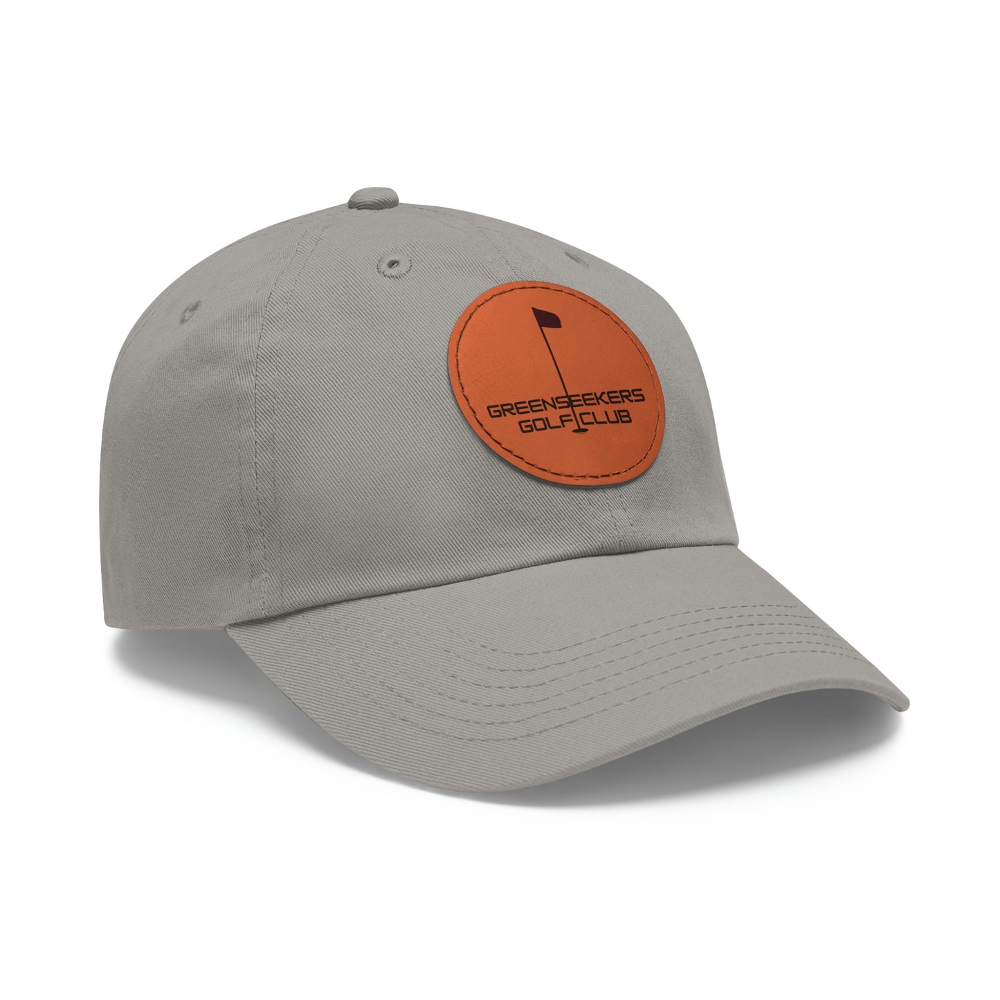 Golf Hat with Leather Patch (Round)